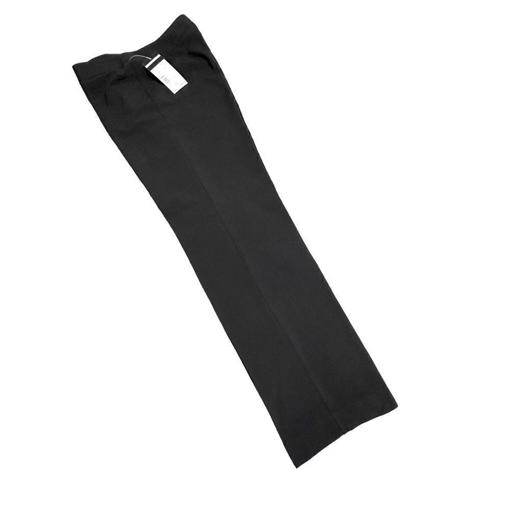 Vintage Requirements Black Crepe High Waist Flat Front Trousers Size 6 NWT - Picture 4 of 11